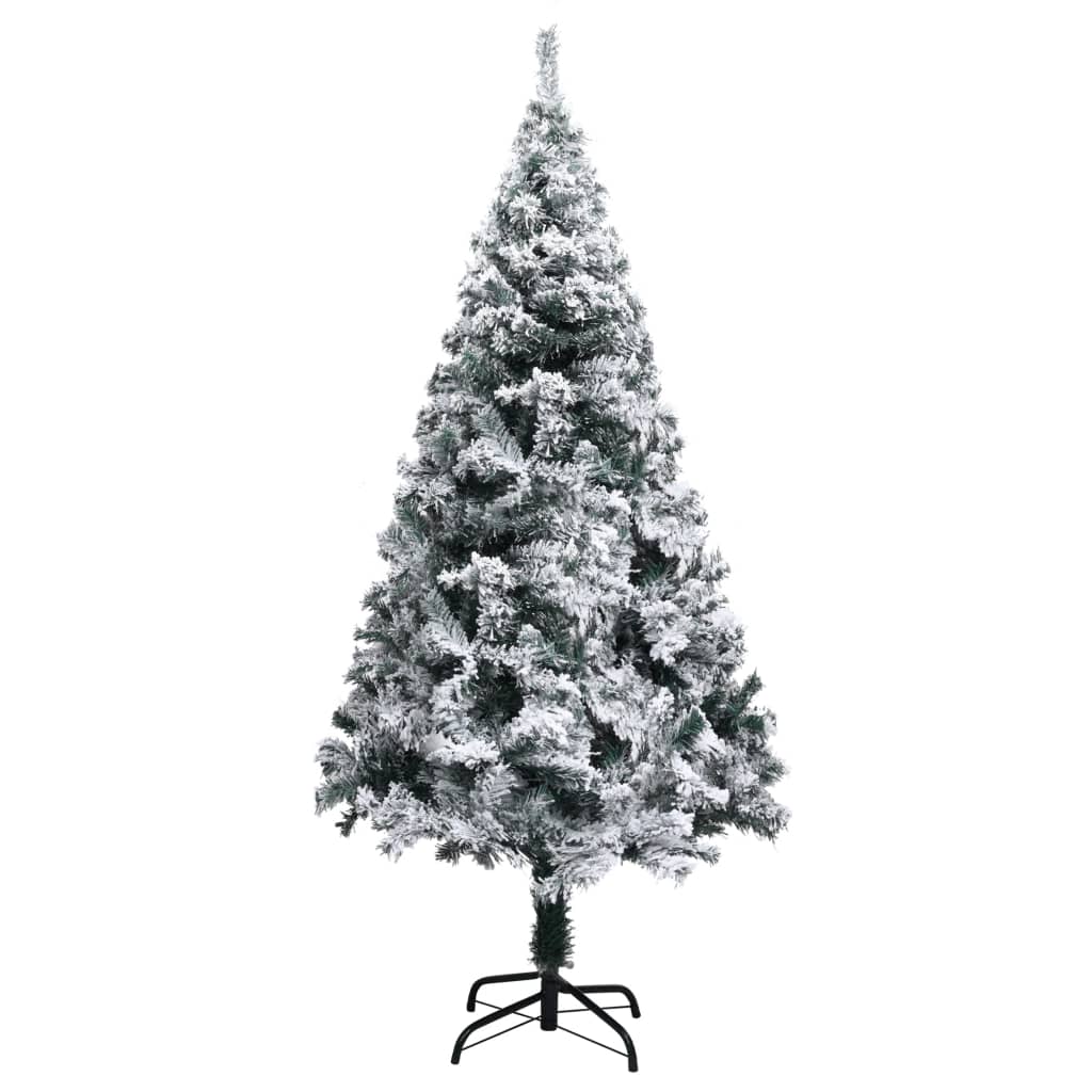 Künstlicher Weihnachtsbaum mit Schnee Grün 150 cm PVC