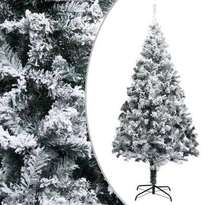 Künstlicher Weihnachtsbaum mit Schnee Grün 210 cm PVC