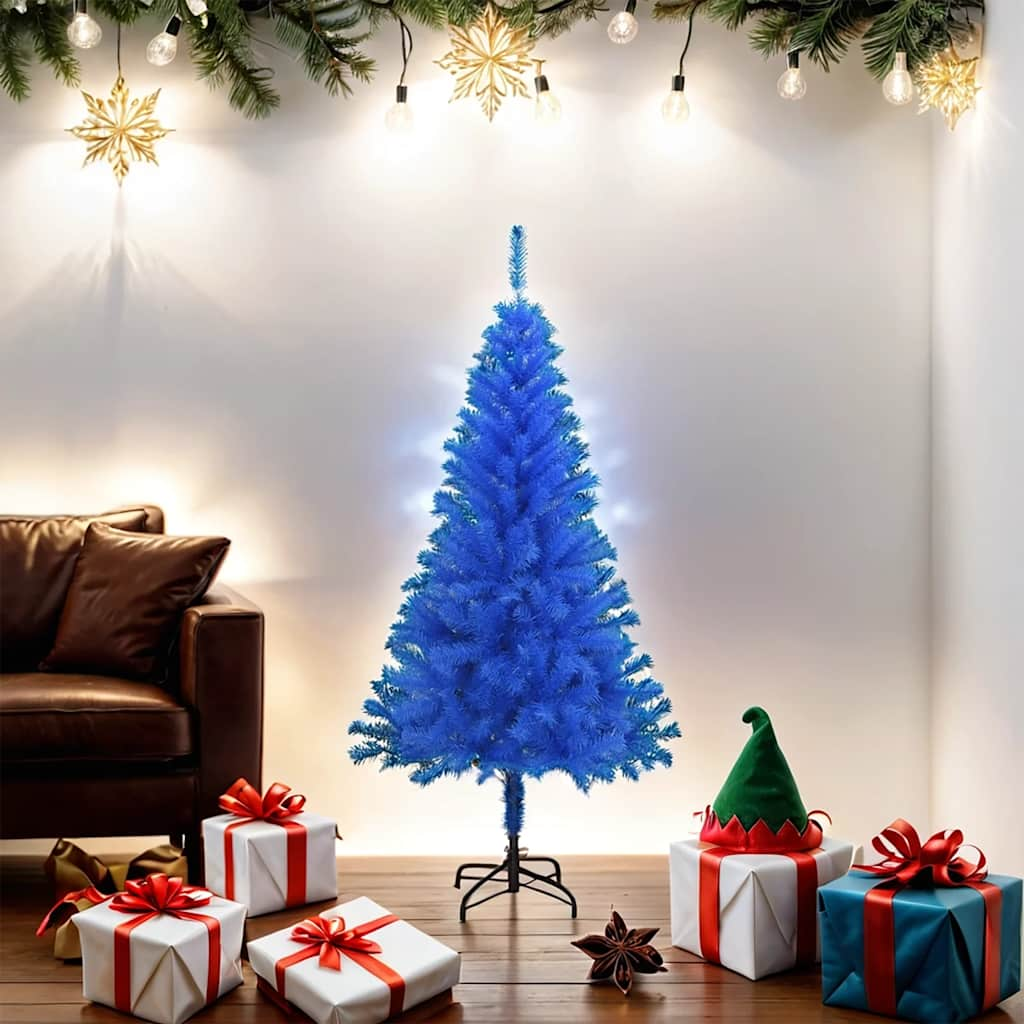 Künstlicher Weihnachtsbaum mit Ständer Blau 150 cm PVC