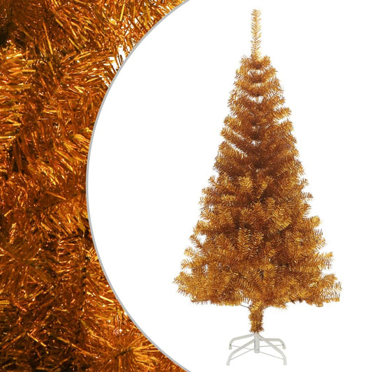 Künstlicher Weihnachtsbaum mit Ständer Gold 150 cm PET