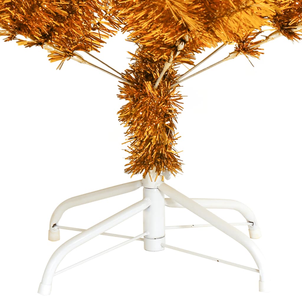 Künstlicher Weihnachtsbaum mit Ständer Gold 150 cm PET