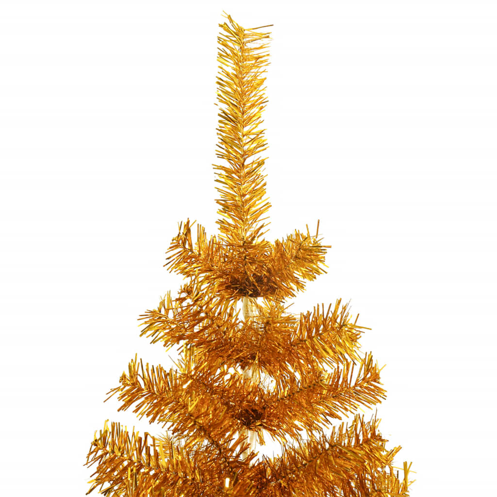 Künstlicher Weihnachtsbaum mit Ständer Gold 180 cm PET