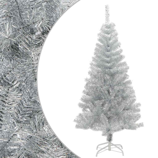 Künstlicher Weihnachtsbaum mit Ständer Silber 150 cm PET