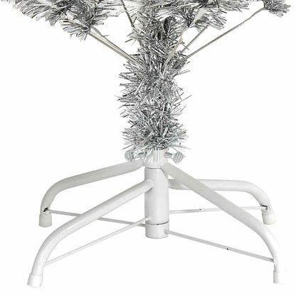 Künstlicher Weihnachtsbaum mit Ständer Silber 150 cm PET