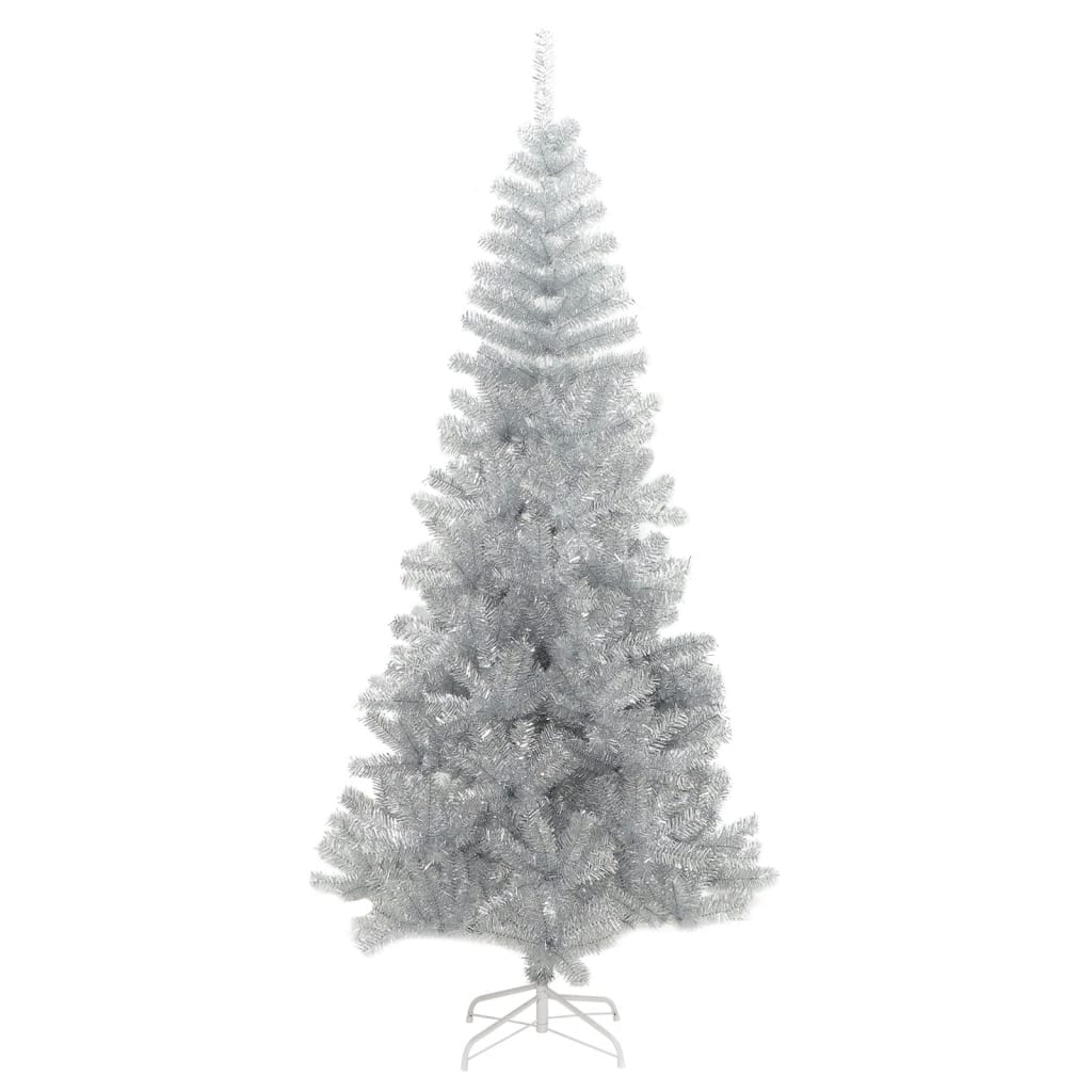 Künstlicher Weihnachtsbaum mit Ständer Silber 180 cm PET