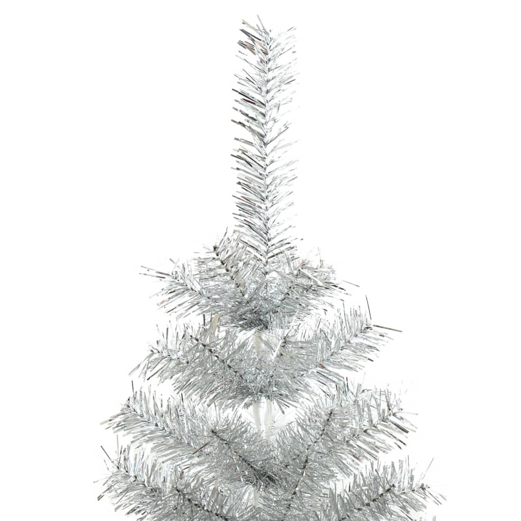 Künstlicher Weihnachtsbaum mit Ständer Silber 180 cm PET