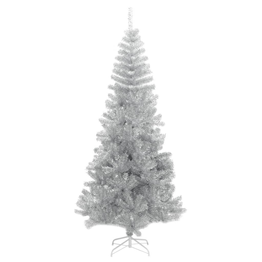 Künstlicher Weihnachtsbaum mit Ständer Silber 210 cm PET