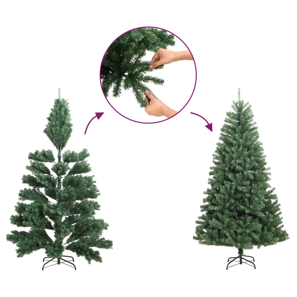 Künstlicher Weihnachtsbaum mit Zapfen und Schnee 150 cm