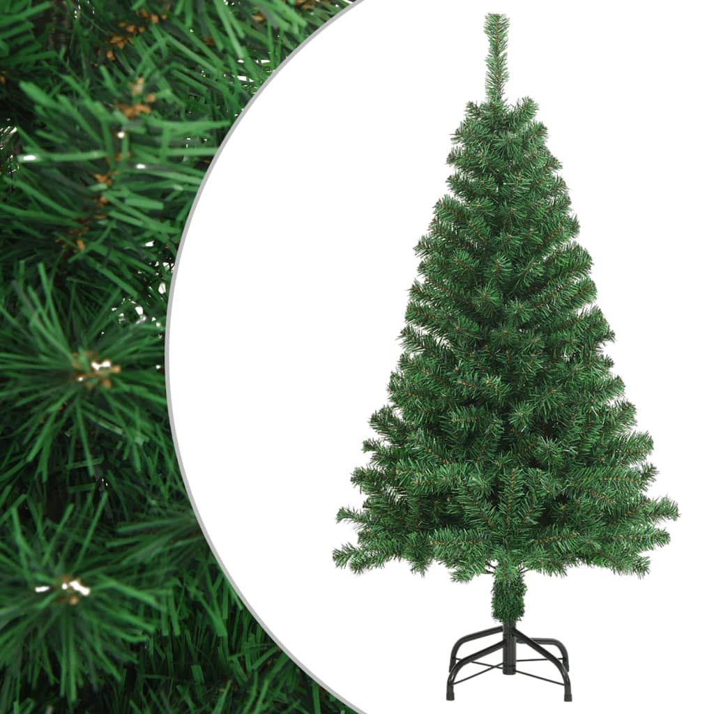 Künstlicher Weihnachtsbaum mit Dicken Zweigen Grün 150 cm PVC