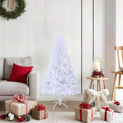 Künstlicher Weihnachtsbaum mit Dicken Zweigen Weiß 150 cm PVC