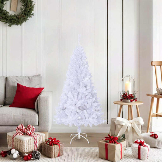 Künstlicher Weihnachtsbaum mit Dicken Zweigen Weiß 150 cm PVC