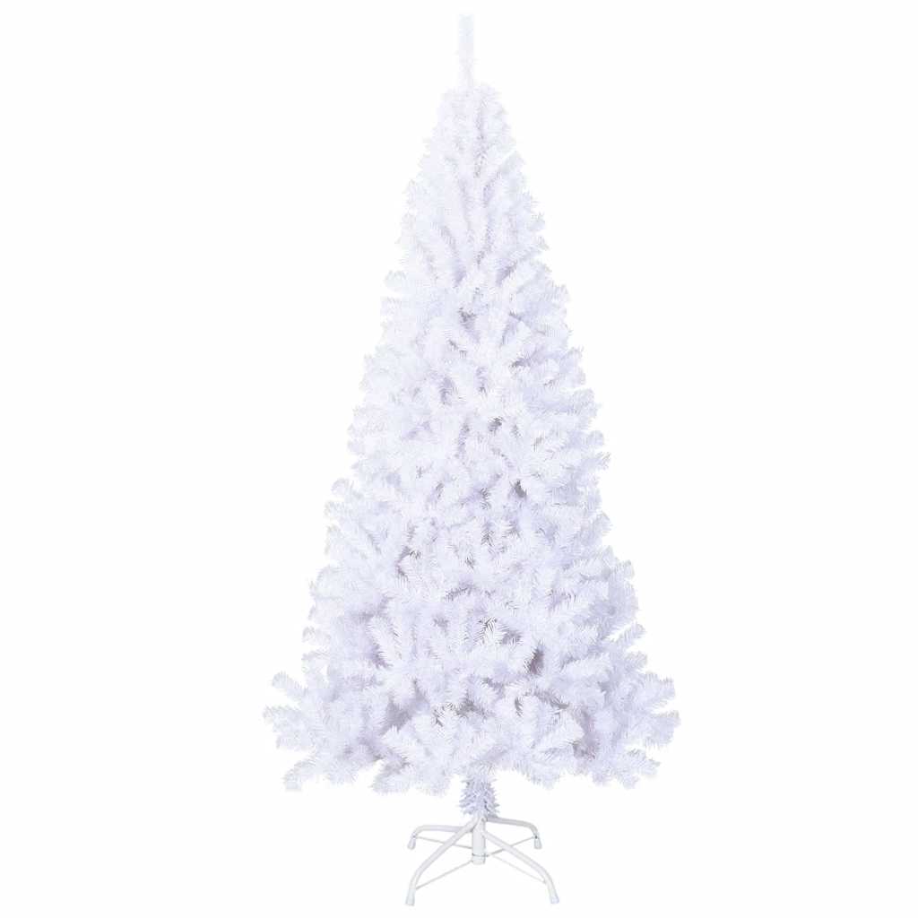 Künstlicher Weihnachtsbaum mit Dicken Zweigen Weiß 180 cm PVC