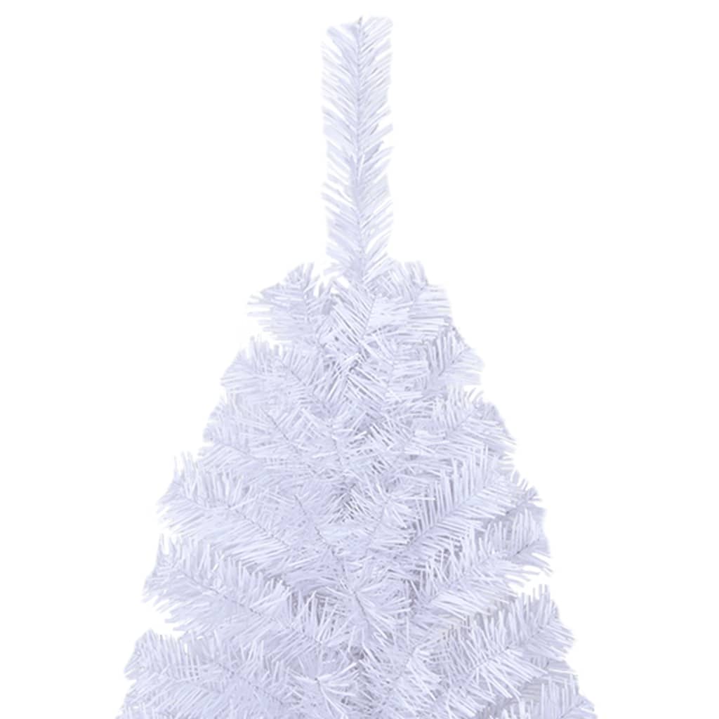 Künstlicher Weihnachtsbaum mit Dicken Zweigen Weiß 210 cm PVC