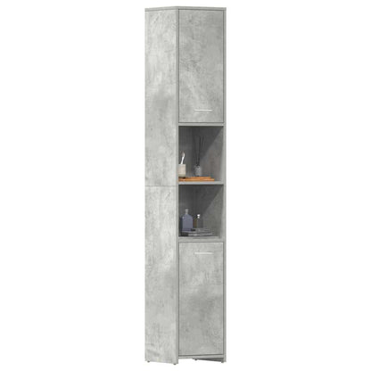 Badezimmerschrank Betongrau 30x30x183,5 cm Holzwerkstoff