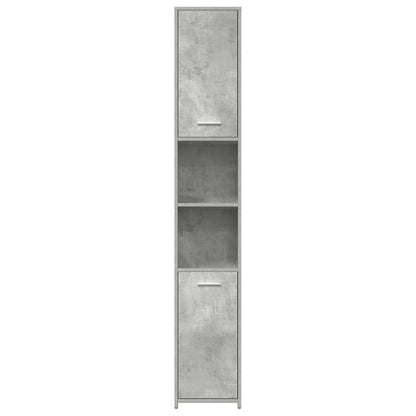 Badezimmerschrank Betongrau 30x30x183,5 cm Holzwerkstoff