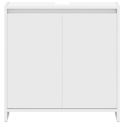 Badezimmerschrank Weiß 60x33x61 cm Holzwerkstoff