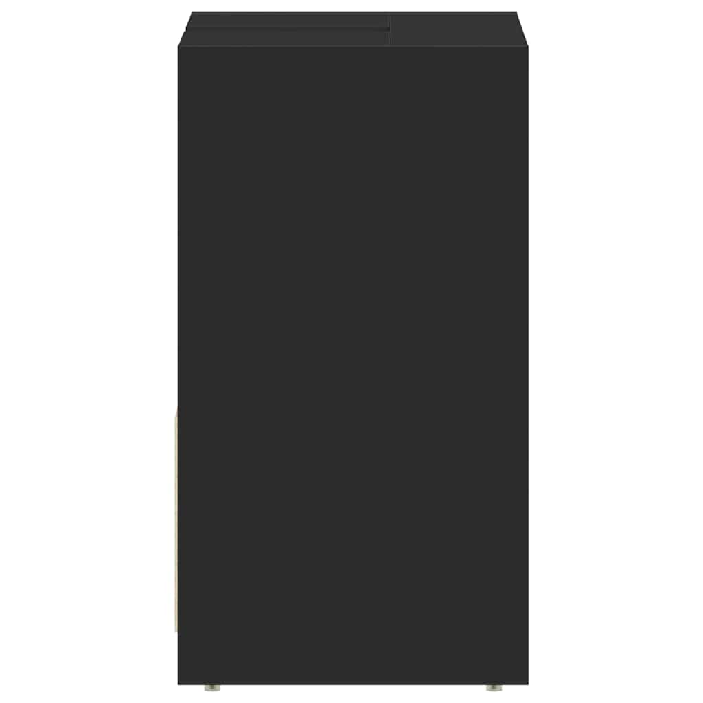 Badezimmerschrank Schwarz 60x33x61 cm Holzwerkstoff