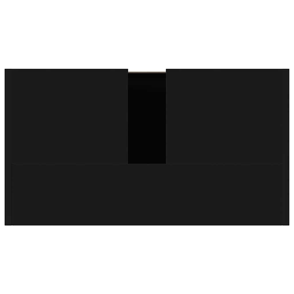 Badezimmerschrank Schwarz 60x33x61 cm Holzwerkstoff