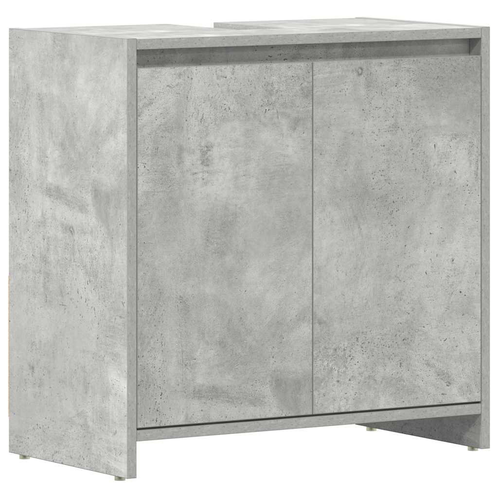 Badezimmerschrank Betongrau 60x33x61 cm Holzwerkstoff