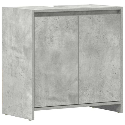 Badezimmerschrank Betongrau 60x33x61 cm Holzwerkstoff
