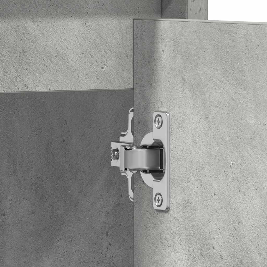 Badezimmerschrank Betongrau 60x33x61 cm Holzwerkstoff