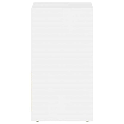 Badezimmerschrank Hochglanz-Weiß 60x33x61 cm Holzwerkstoff