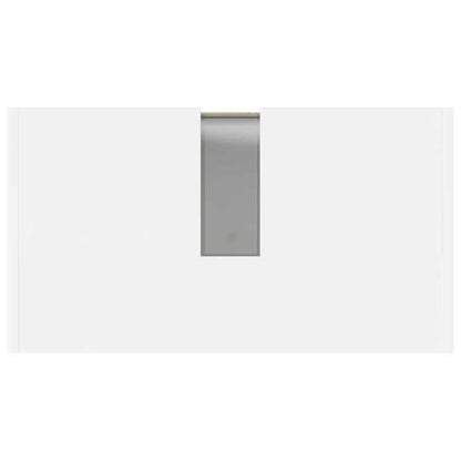 Badezimmerschrank Hochglanz-Weiß 60x33x61 cm Holzwerkstoff