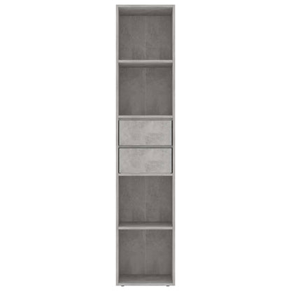 Bücherregal Betongrau 36x30x171 cm Holzwerkstoff