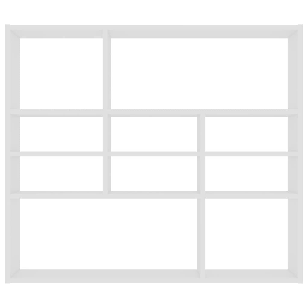 Wandregal Weiß 90x16x78 cm Holzwerkstoff