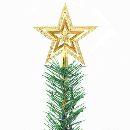 Künstlicher Weihnachtsbaum mit Beleuchtung & Kugeln Grün 64 cm