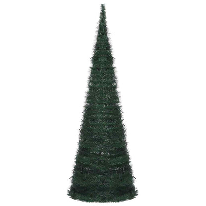 Künstlicher Pop-Up-Weihnachtsbaum mit Beleuchtung Grün 180 cm