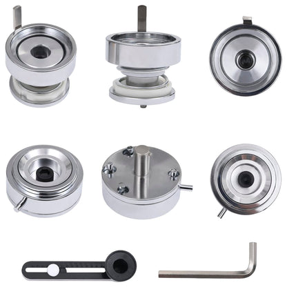 Buttonmaschine mit Kreisschneider Drehstanze 44 mm