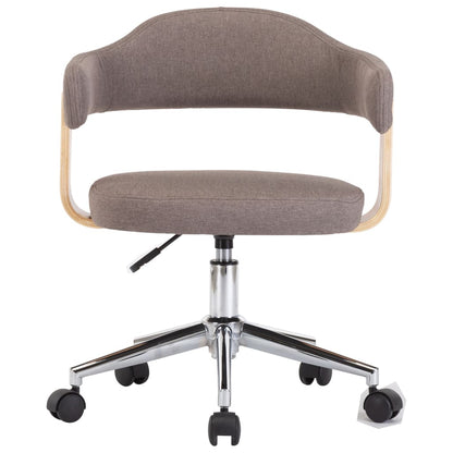 Drehbare Esszimmerstühle 4 Stk. Taupe Bugholz und Stoff