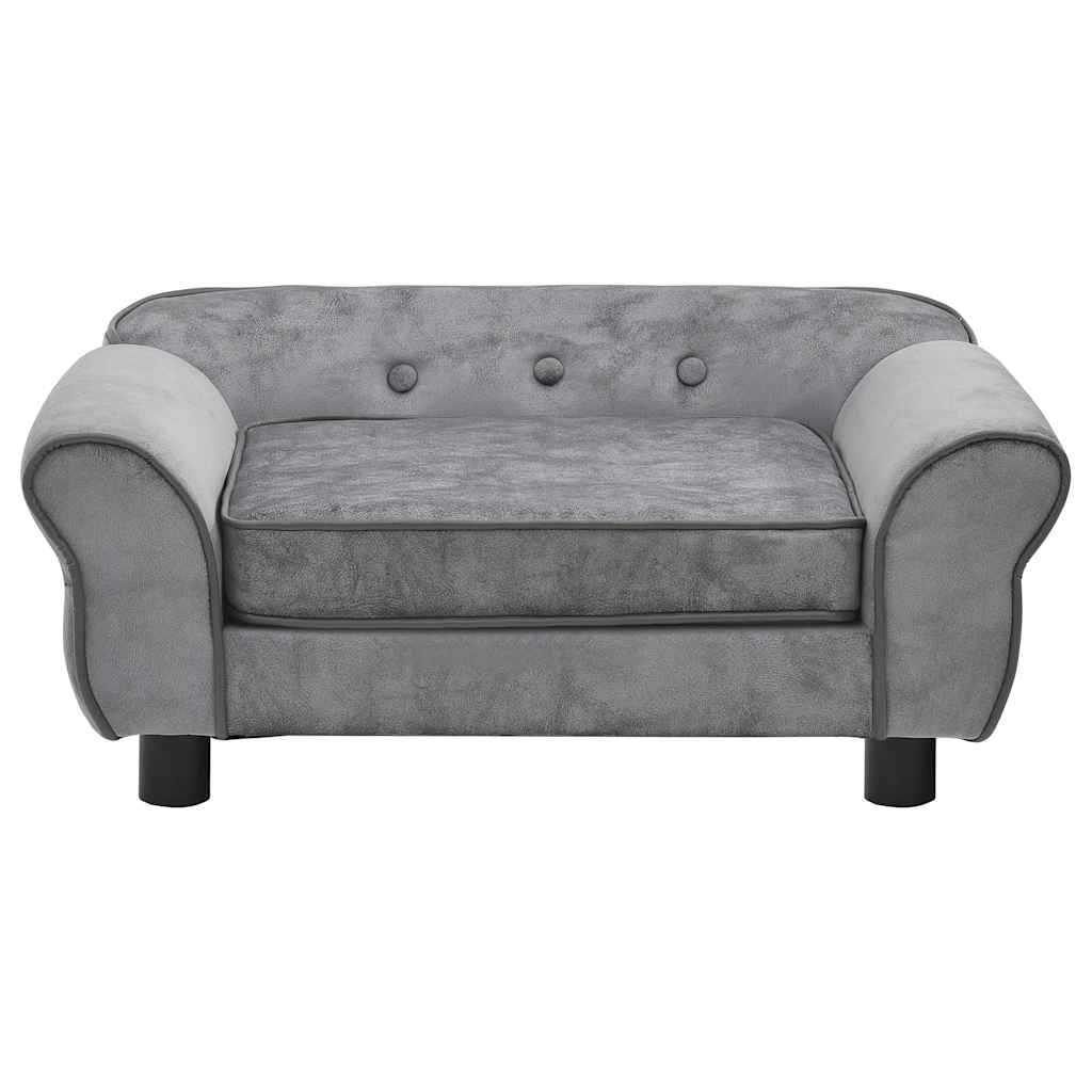 Hundesofa Grau 72x45x30 cm Plüsch