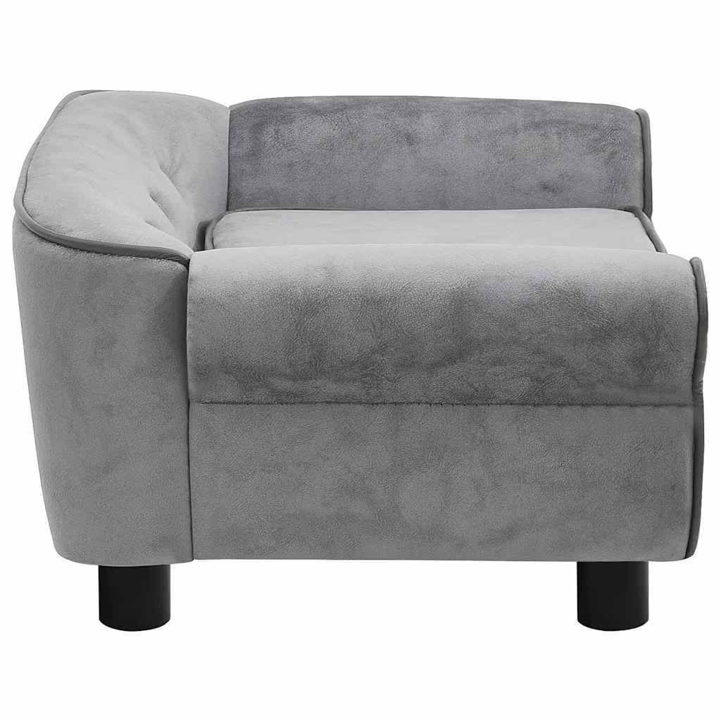 Hundesofa Grau 72x45x30 cm Plüsch