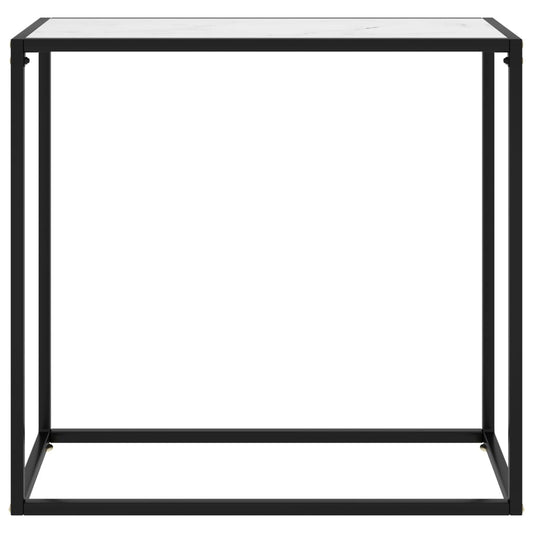 Konsolentisch Weiß 80x35x75 cm Hartglas