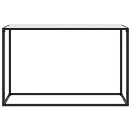 Konsolentisch Weiß 120x35x75 cm Hartglas