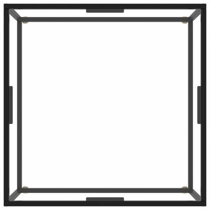 Couchtisch Schwarz mit Hartglas 80x80x35 cm