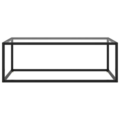 Couchtisch Schwarz mit Hartglas 100x50x35 cm