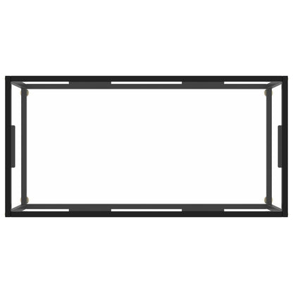 Couchtisch Schwarz mit Hartglas 100x50x35 cm