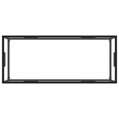 Couchtisch Schwarz mit Hartglas 120x50x35 cm