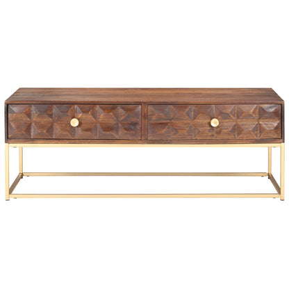 Couchtisch 112x50x40 cm Massivholz Mango