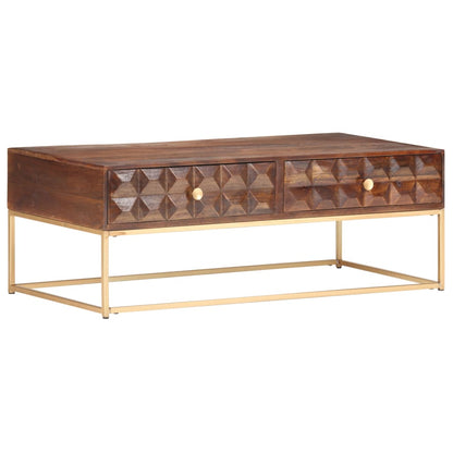 Couchtisch 112x50x40 cm Massivholz Mango