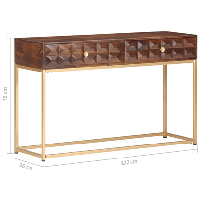 Konsolentisch 122x36x75 cm Massivholz Mango