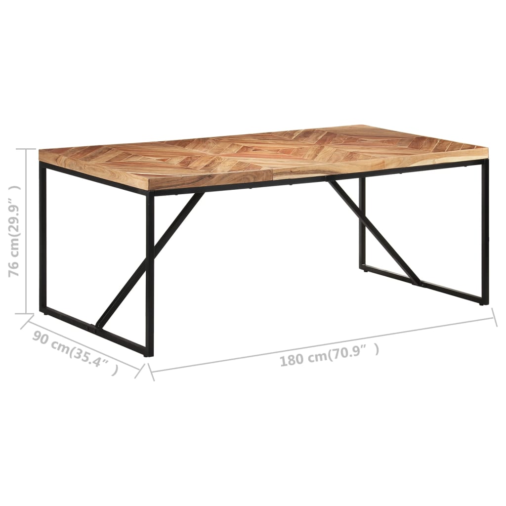 Esstisch 180x90x76 cm Akazie und Mango Massivholz