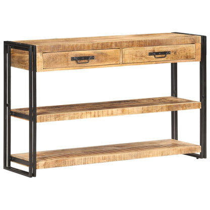 Sideboard 120x30x75 cm Raues Mango-Massivholz
