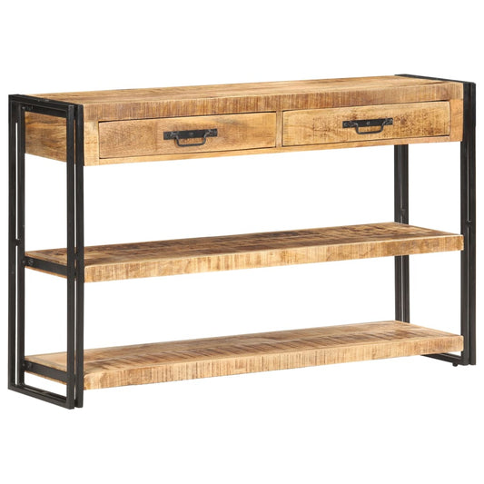 Sideboard 120x30x75 cm Raues Mango-Massivholz