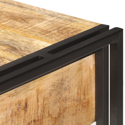 Sideboard 120x30x75 cm Raues Mango-Massivholz