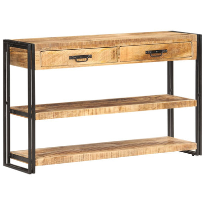 Sideboard 120x30x75 cm Raues Mango-Massivholz