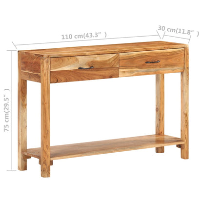 Sideboard 110x30x75 cm Massivholz Akazie